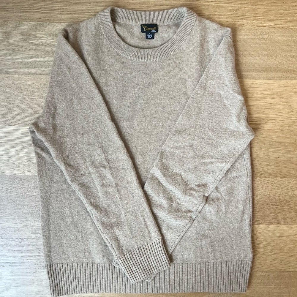 Crewcuts Cashmere Camel Tan Pullover Crewneck Sweater Kids Size XL/12-14 Years